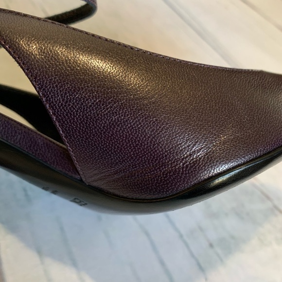 Escada Plum and Mirrored Gold Heels - Picture 10 of 15